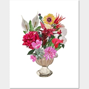 Colorful flowers bouquet Posters and Art